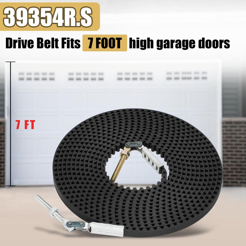 Vanesa 39354R.S 7 Ft High Garage Door Belt Compatible with Genie 7055  2055  7155  1055  1155  3055  3053  3155d  SilentMax  SilentMax Garage Opener  Replacement Genie Belt - Image 2
